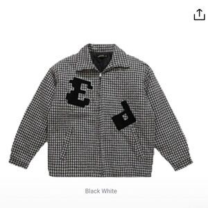 Editorial Department Houndstooth Jacket Black White NWT Size XL